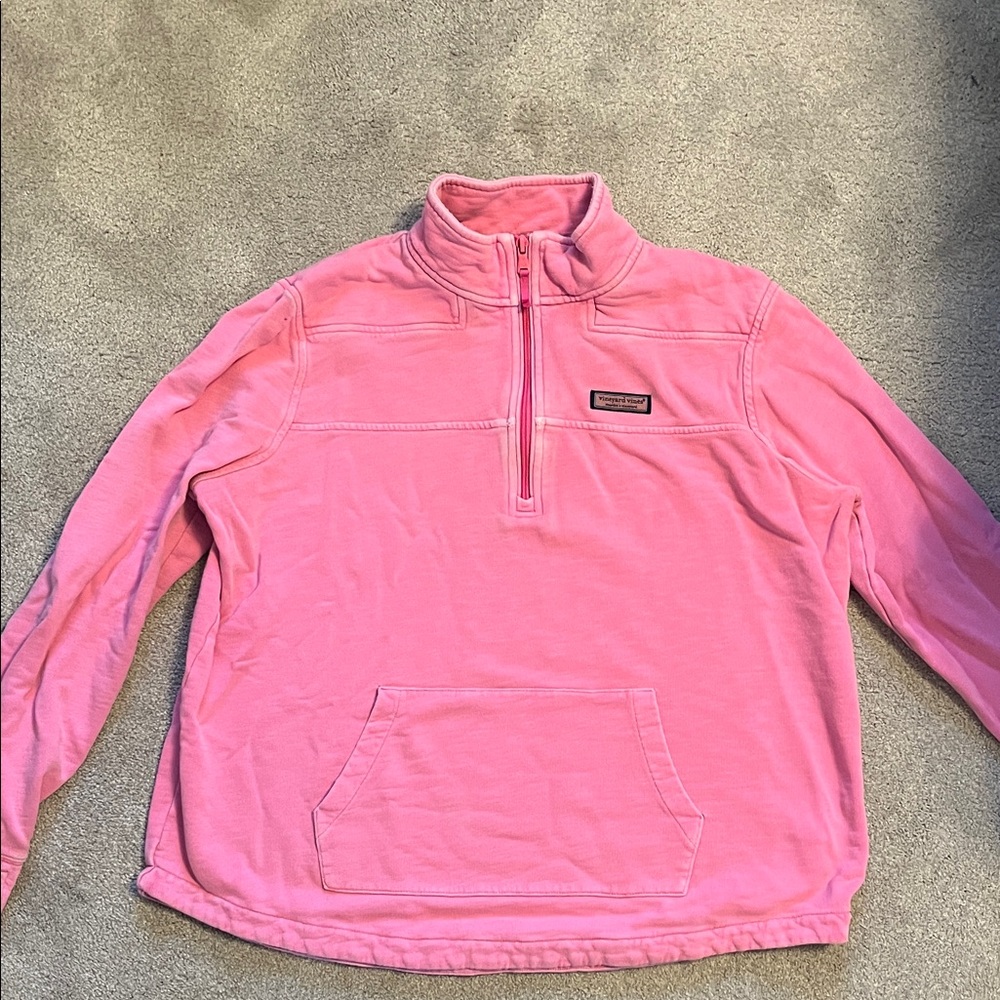 Vineyard Vines Pink Quarter-Zip Sweatshirt